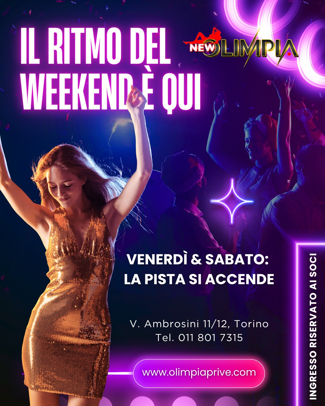 Il ritmo del weekend e qui, venerdi' e sabato notte