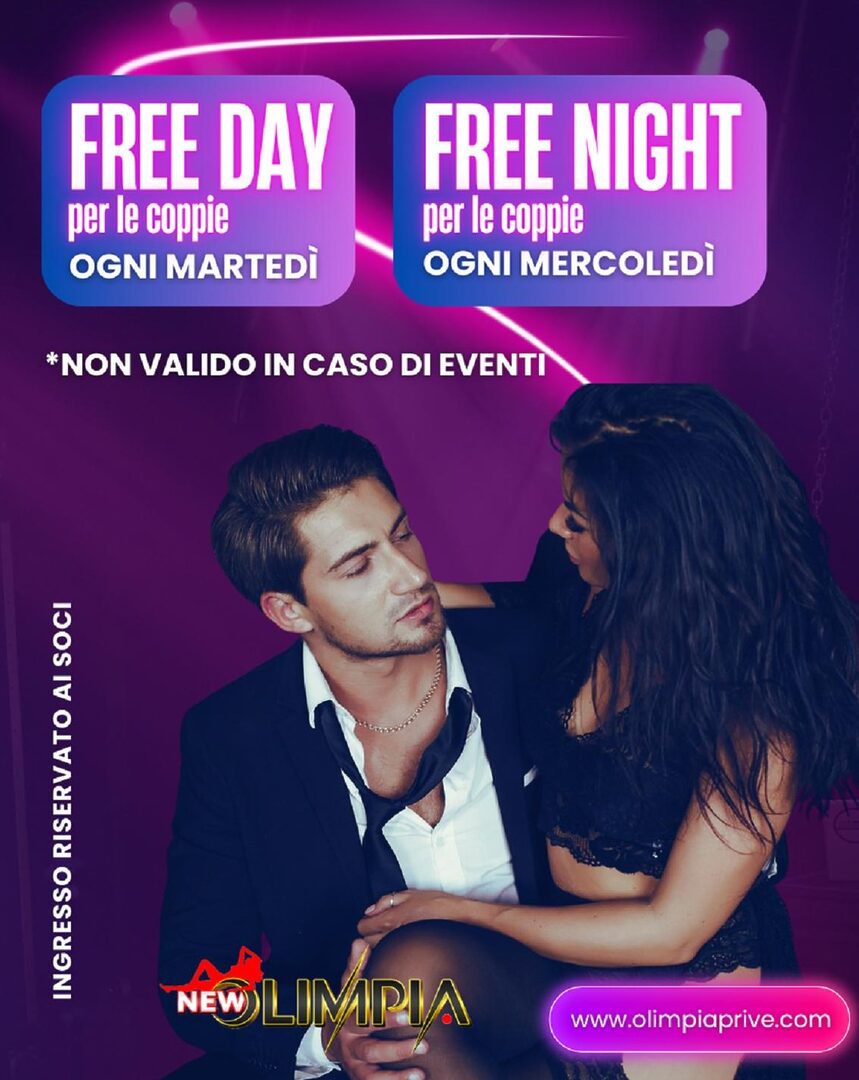 Martedì e mercoledì free coppie