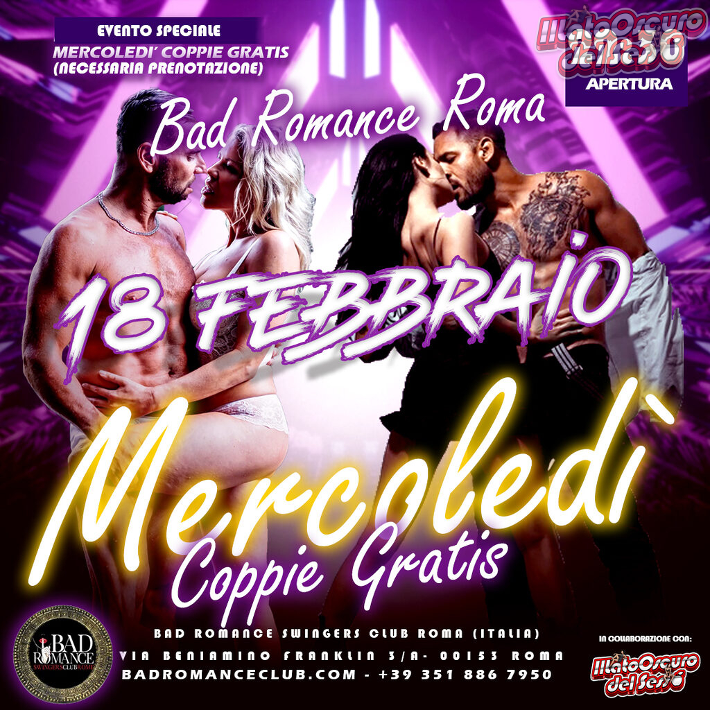 Mercoledì Singole e Coppie Gratis