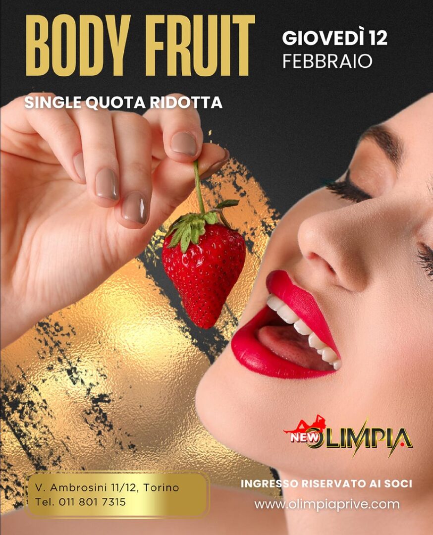 Body Fruit, "la serata singles diventa succosa"